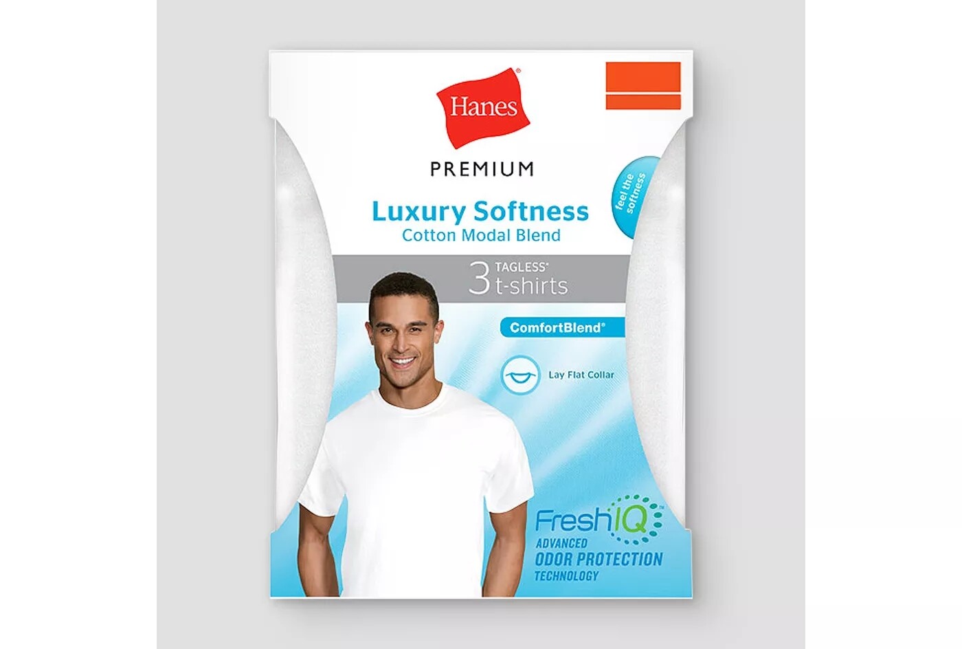 Hanes® Premium® Men’s Cotton Modal Crew Undershirt 3pk “LUXURY SOFTNESS”