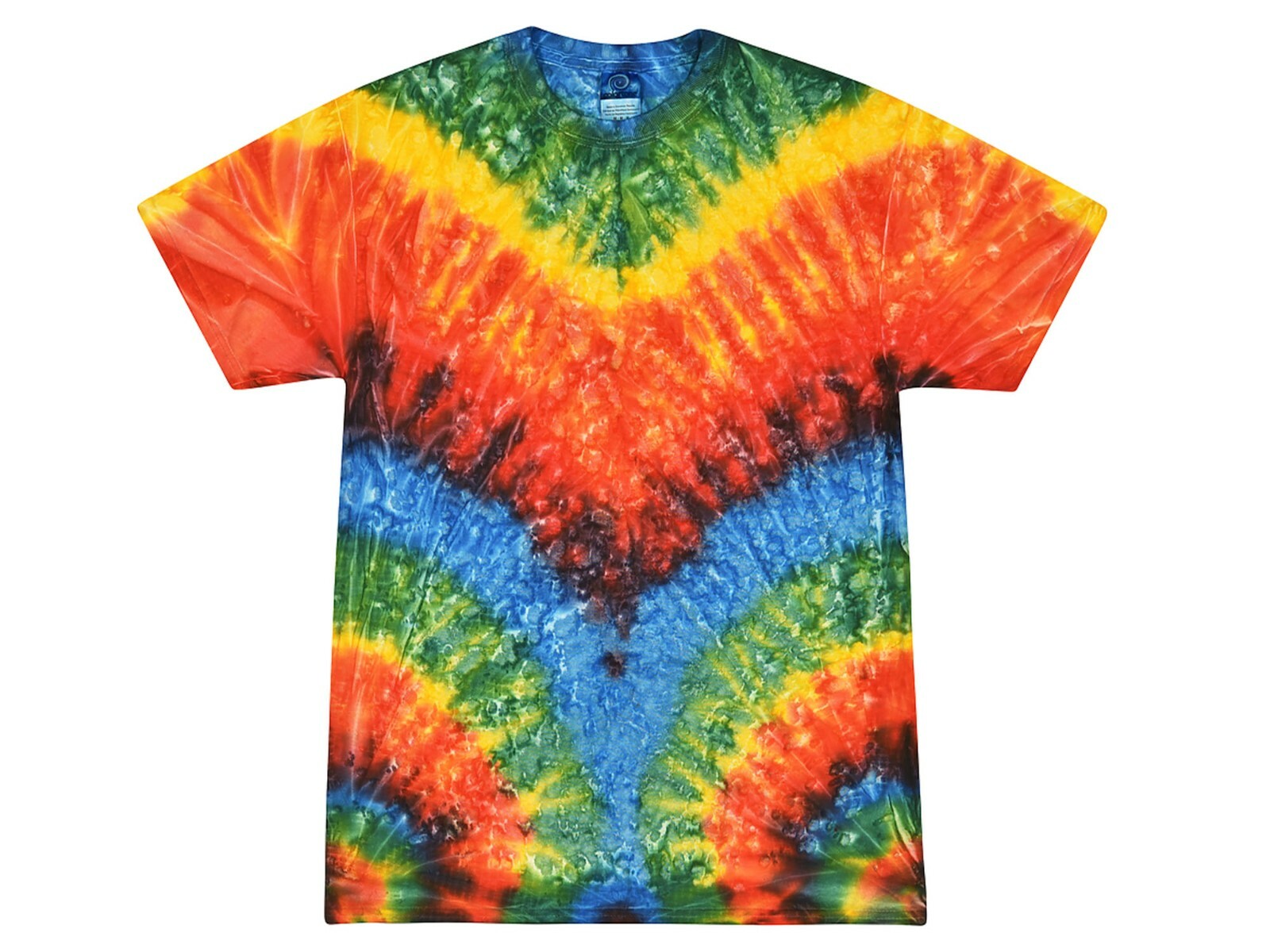 Multi-Color Rainbow New Tie Dye T-Shirts, Kids and Adult S to 5XL, Cotton 100%
