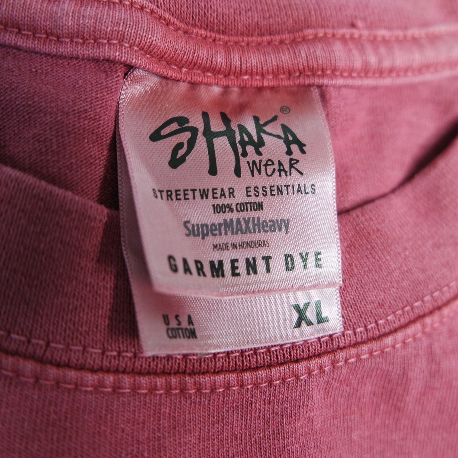 Shaka Wear Super Max Heavy 100% Cotton Maroon Red Graffiti Print Shirt Men’s XL