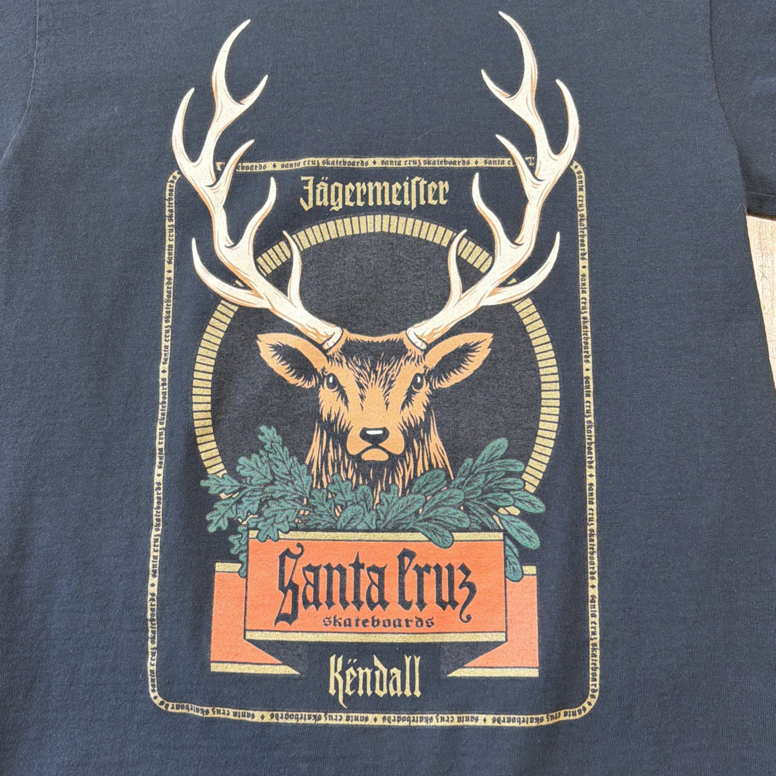 Y2k Santa Cruz Skateboards Jeff Kendall Shirt Men’s Small Black skateboard
