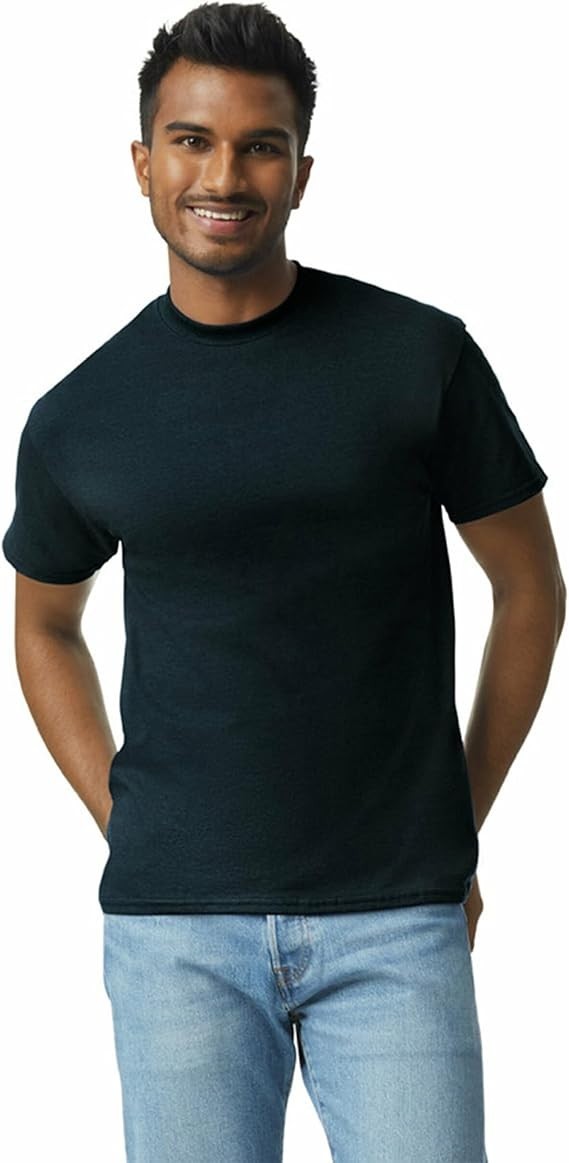 Gildan Mens Ultra Cotton Adult T Shirt 1pc Black Machine Wash Small New