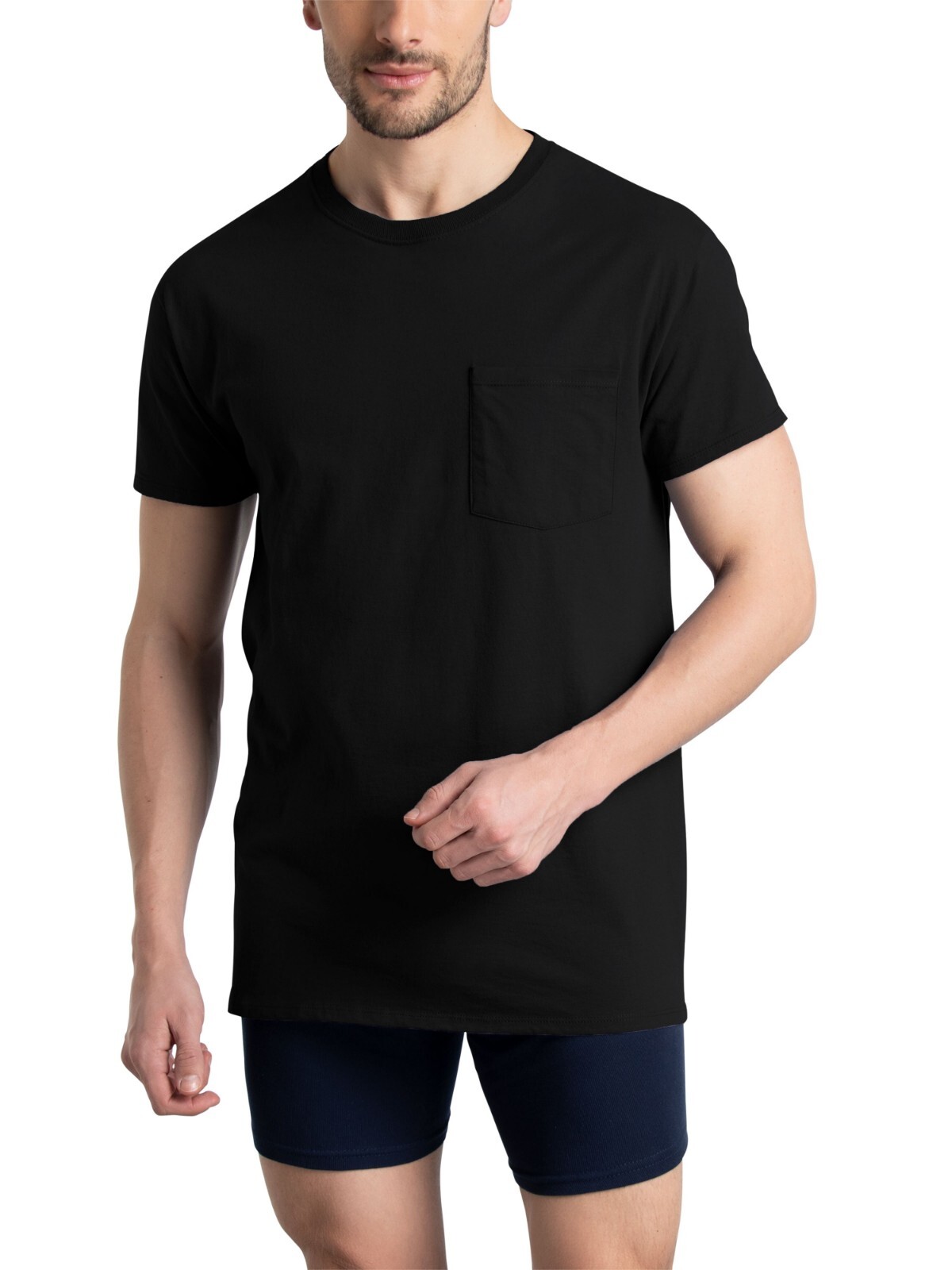 Fruit of the Loom 6-Pack Pocket Tee Men’s T-Shirt Soft and Breathable Assorted