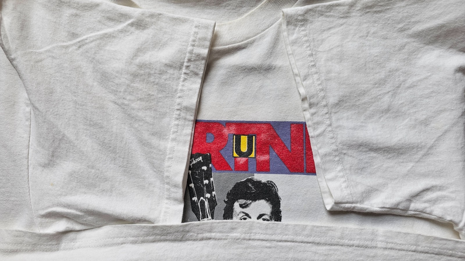 Vintage 1993 Paul McCartney Tour T Shirt Rare The Beatles Back Print USA Made L