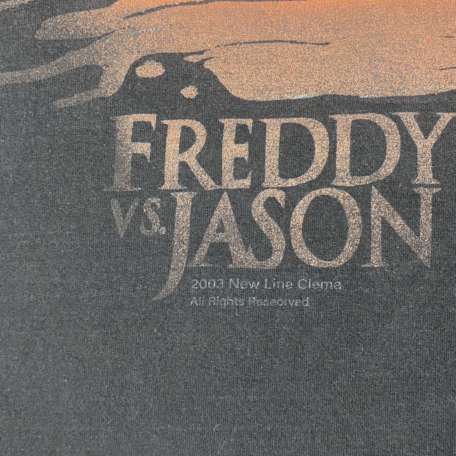 Vintage 2003 Fredy vs Jason Graphic Shirt Mens 3XL Black Short Sleeve Horror 2YK