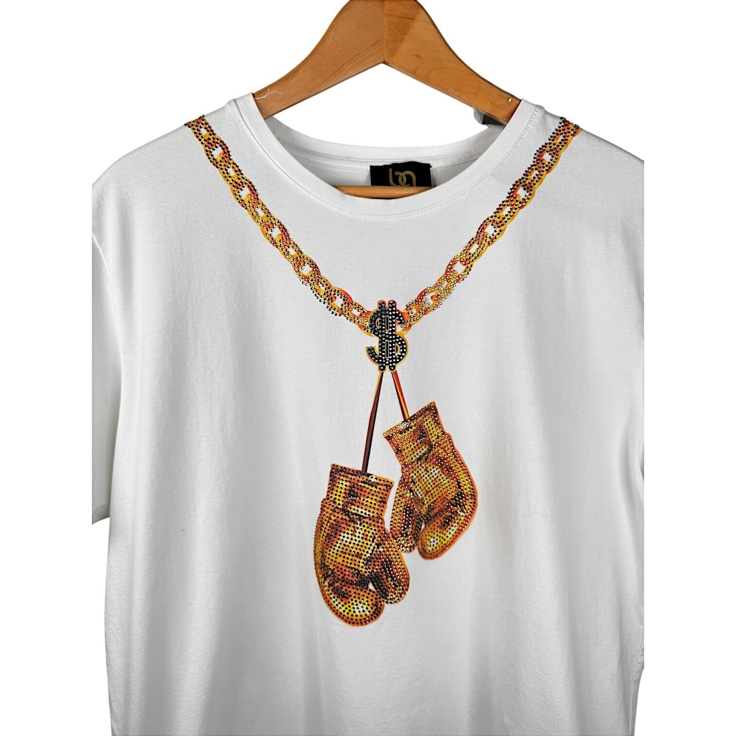 Bourgeois Avenue Paris Mens XL T-Shirt Boxing Novelty Beaded Streetwear Hip Hop