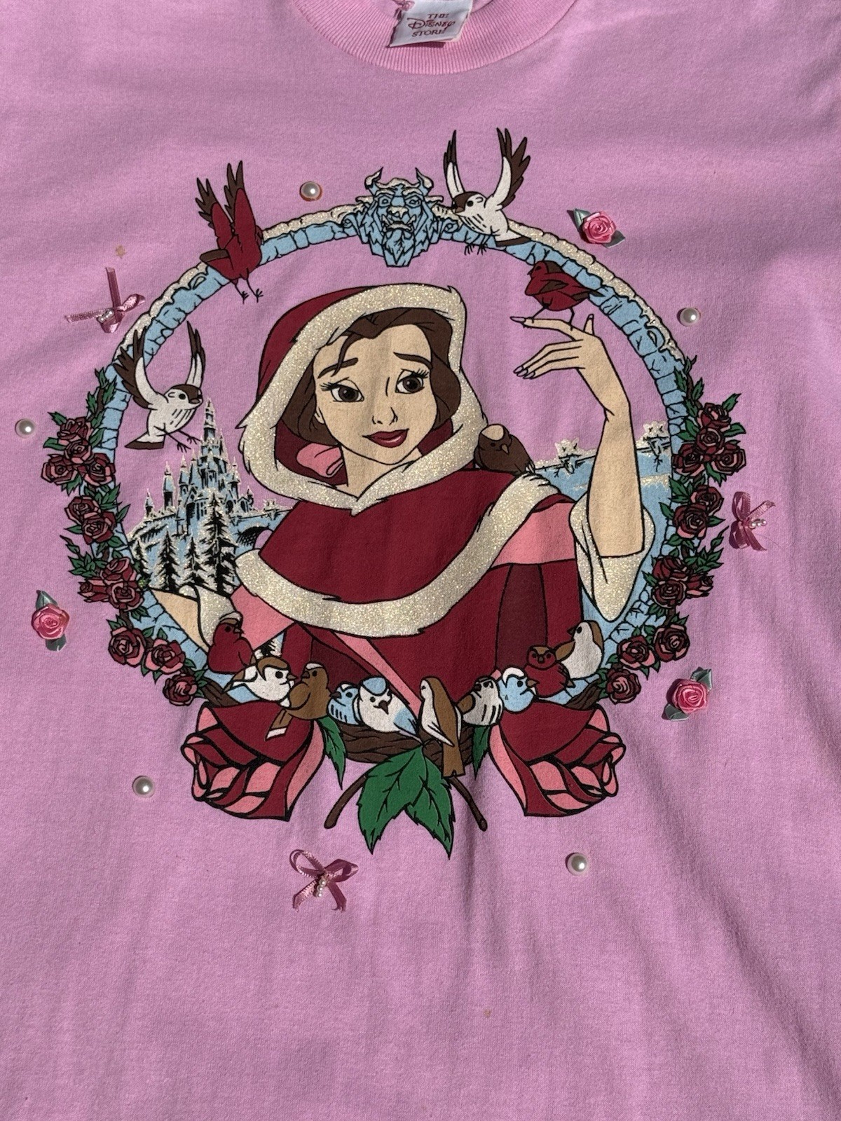 Vintage Rare Beauty And The Beast Beaded Movie Promo Shirt