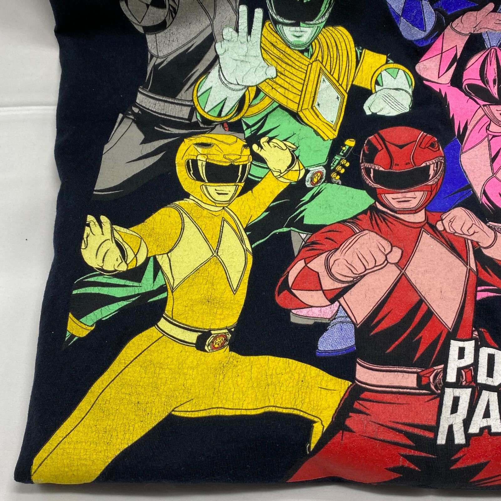 Mighty Morphin Power Rangers Graphic Print T shirt Size 2XL
