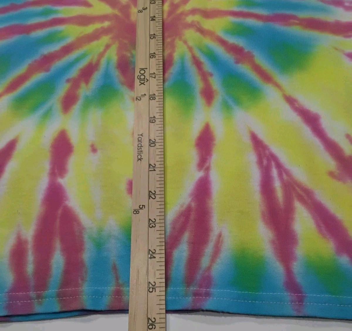 New Tie Dye Men’s T-Shirt PinkYellow Adult Small Multicolor Summer Spider