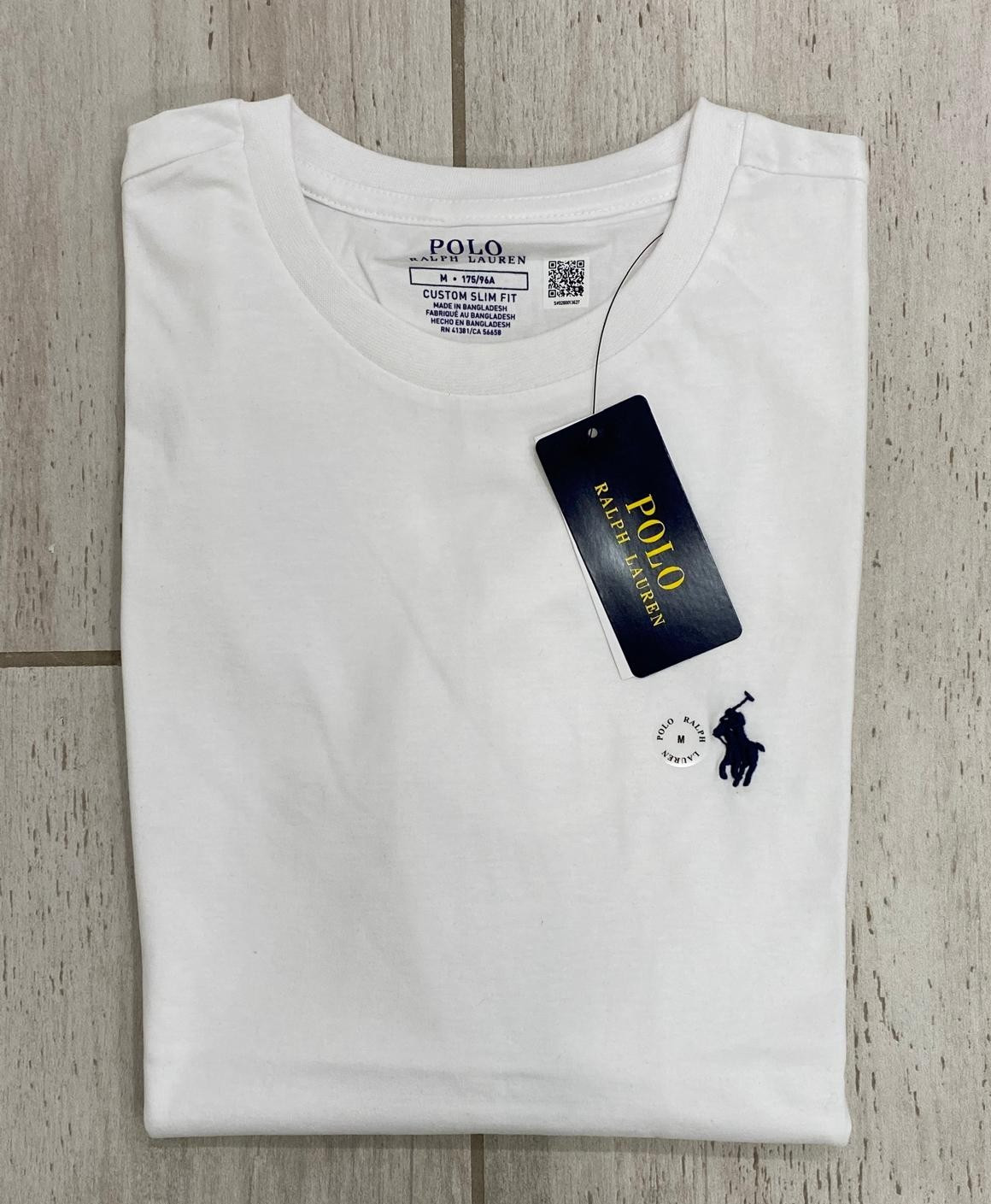 Polo Ralph Lauren Men’s Classic-Fit Crewneck T-Shirt Black & White -S,M,L,XL,XXL