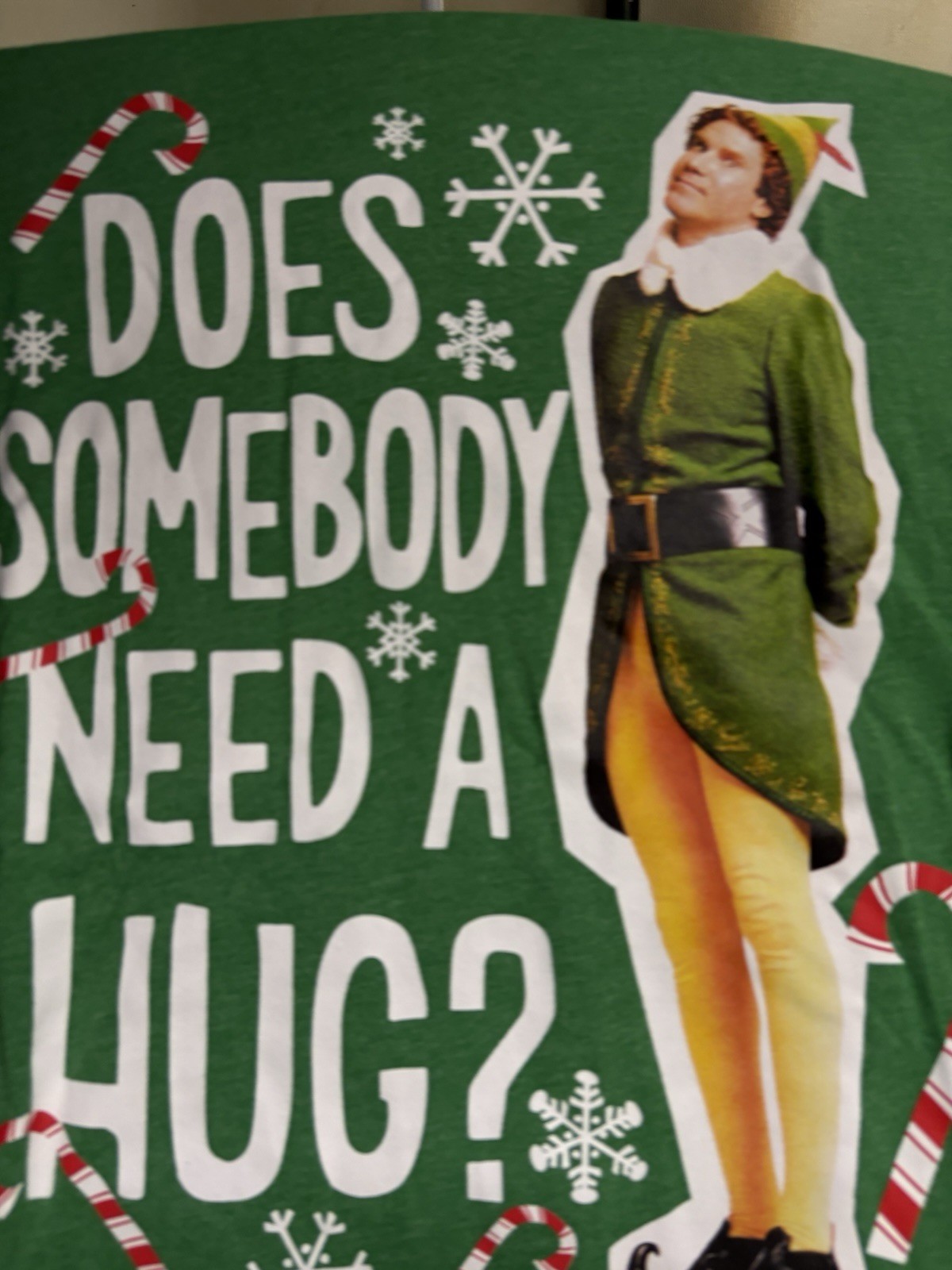 Elf Holiday T-Shirt, Gray, Hybrid Apparel, Christmas, NWT!!