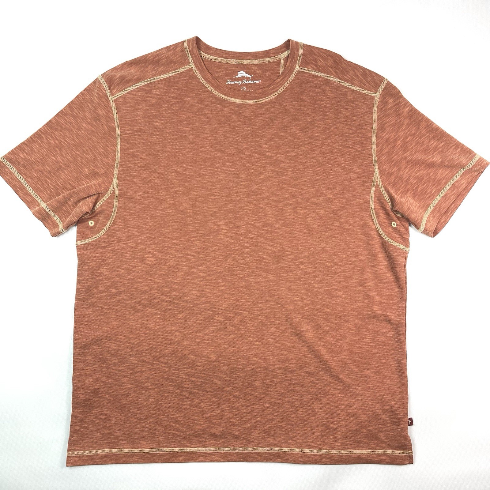 Tommy Bahama Burnt Orange Heather Tencel Blend T-Shirt Men’s Size L