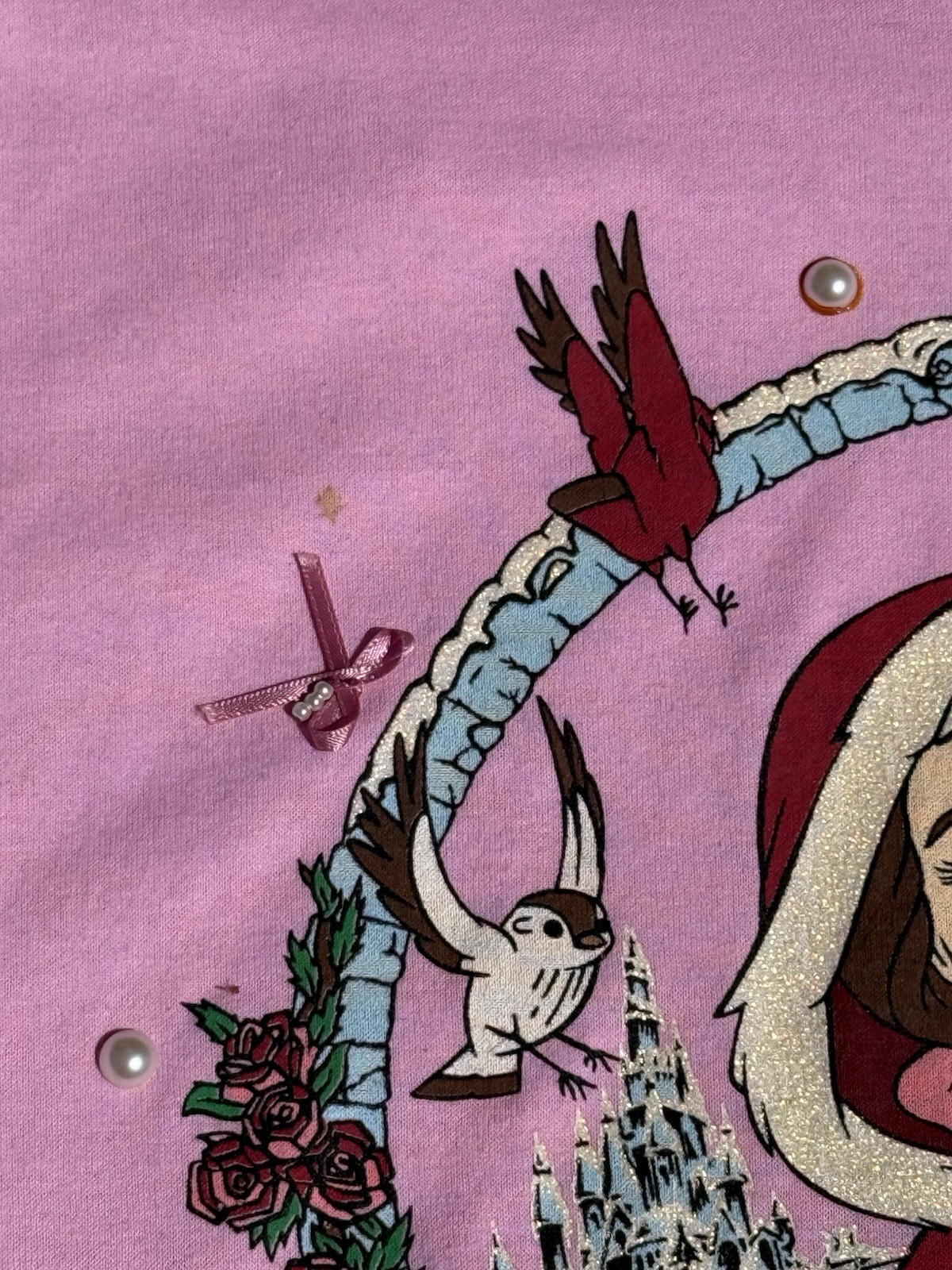 Vintage Rare Beauty And The Beast Beaded Movie Promo Shirt