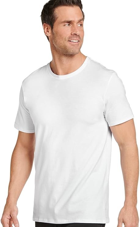 Jockey Men’s T-Shirts Cotton Stretch Crew Neck T-Shirt – 3 Pack, White, XL