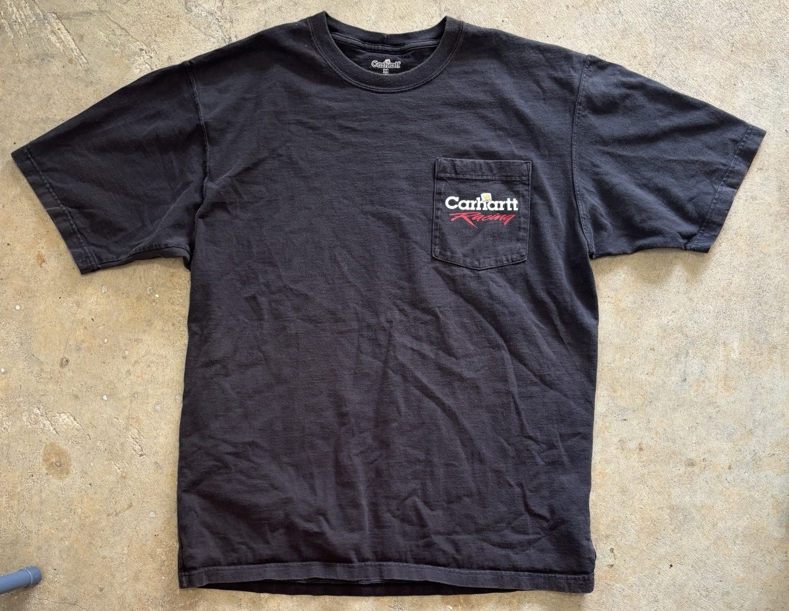 Vintage Y2K Carhartt Racing Pocket T-Shirt Mens M Distressed Rare Double Sided
