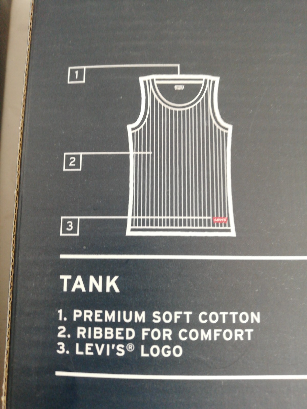Levi’s Mens Ribbed Tank Top Shirt 4Pack/5Pack Premium Soft Cotton Various New
