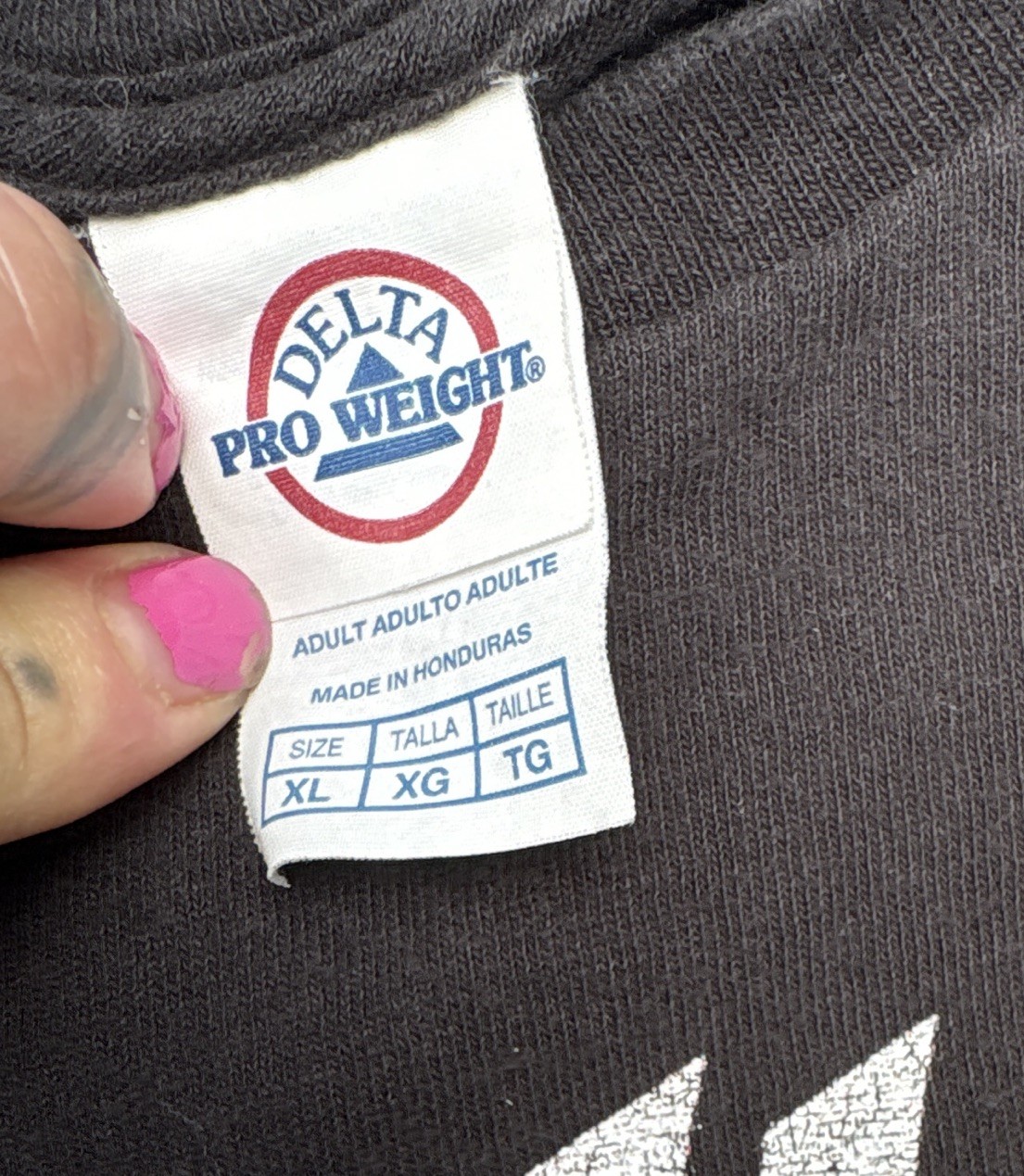 Delta Pro Weight XL Black Skillet Unleashed Graphic Print Crew Neck T-Shirt