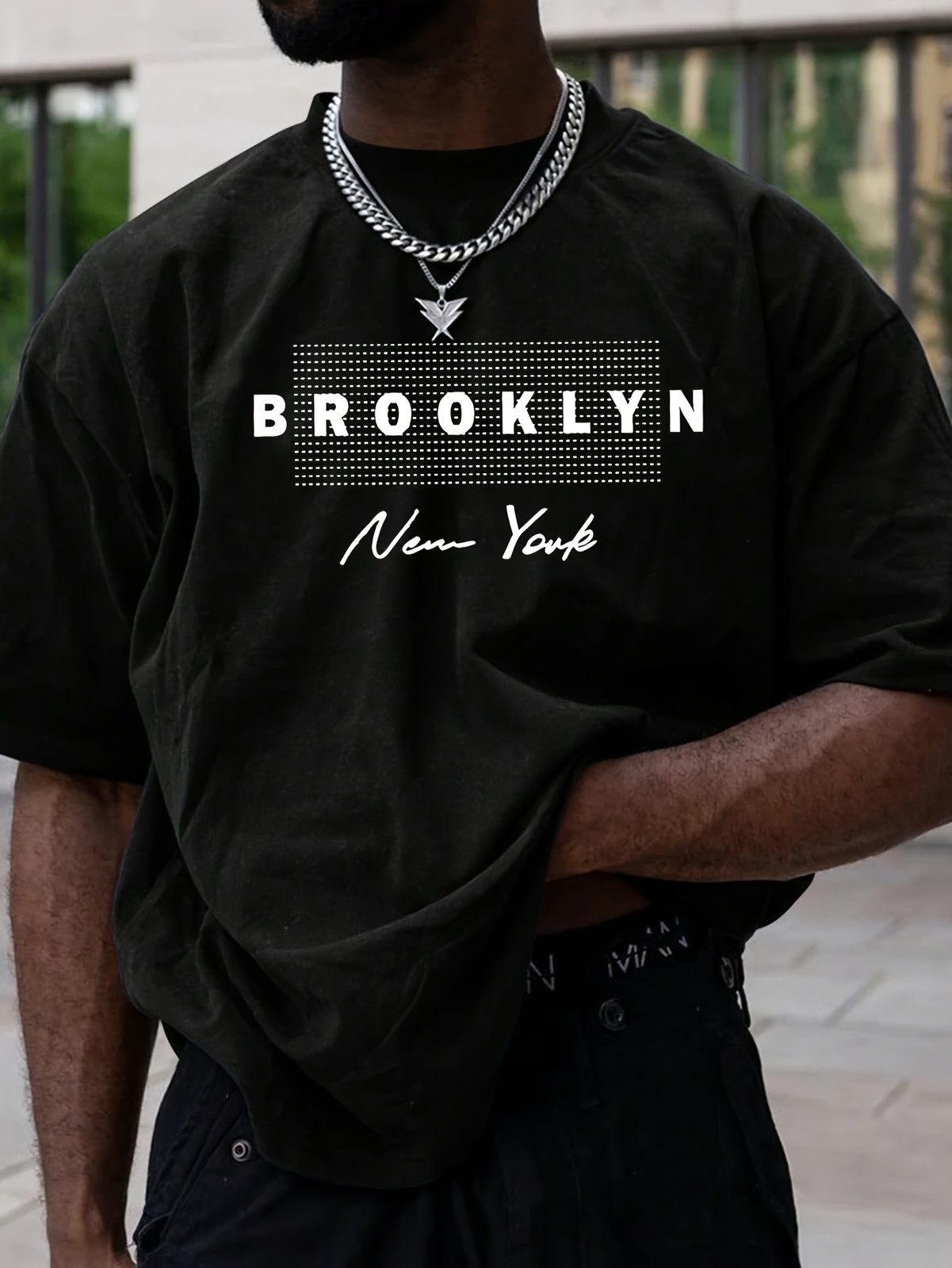 Brooklyn New York T Shirt Mens Streetwear Graphic Tee Casual Top