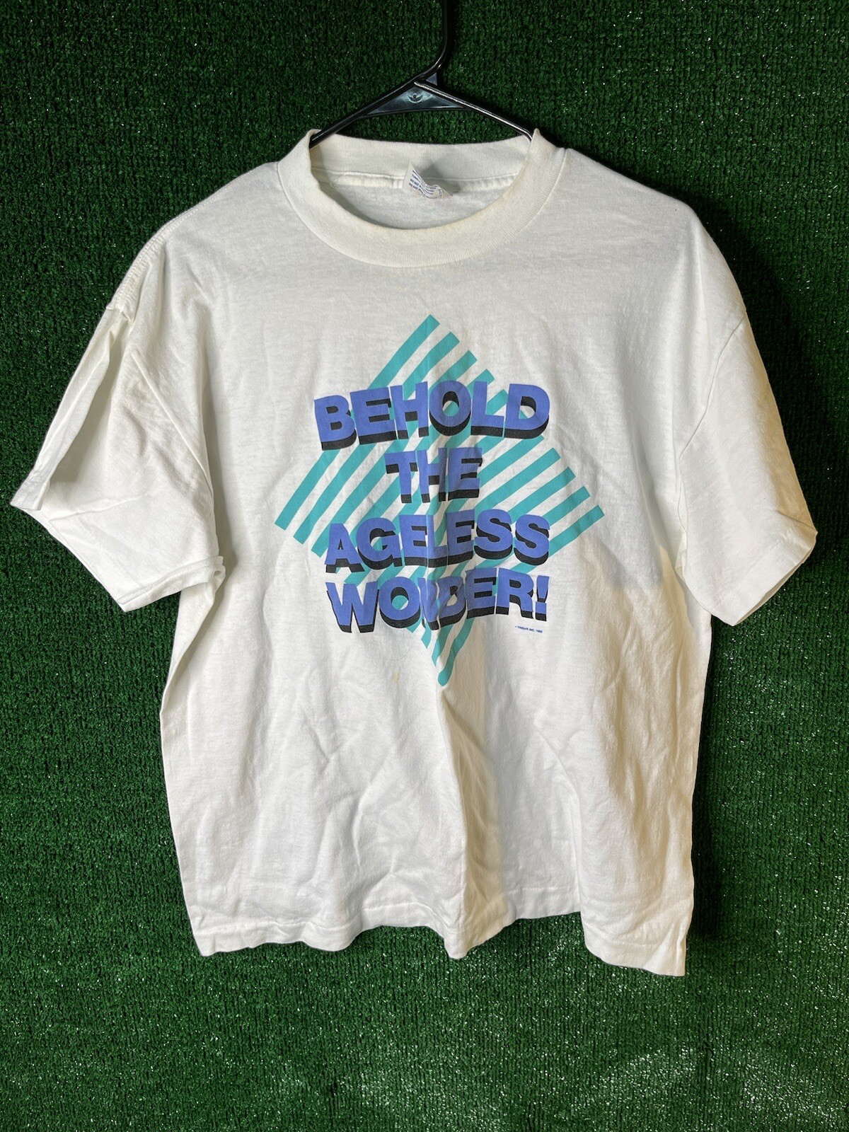 behold the ageless wonder vintage XL shirt white