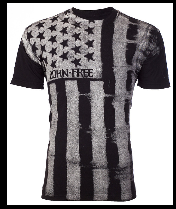 ARCHAIC by AFFLICTION American Flag UPRISING NOW Short Sleeve Slim Fit T-shirt