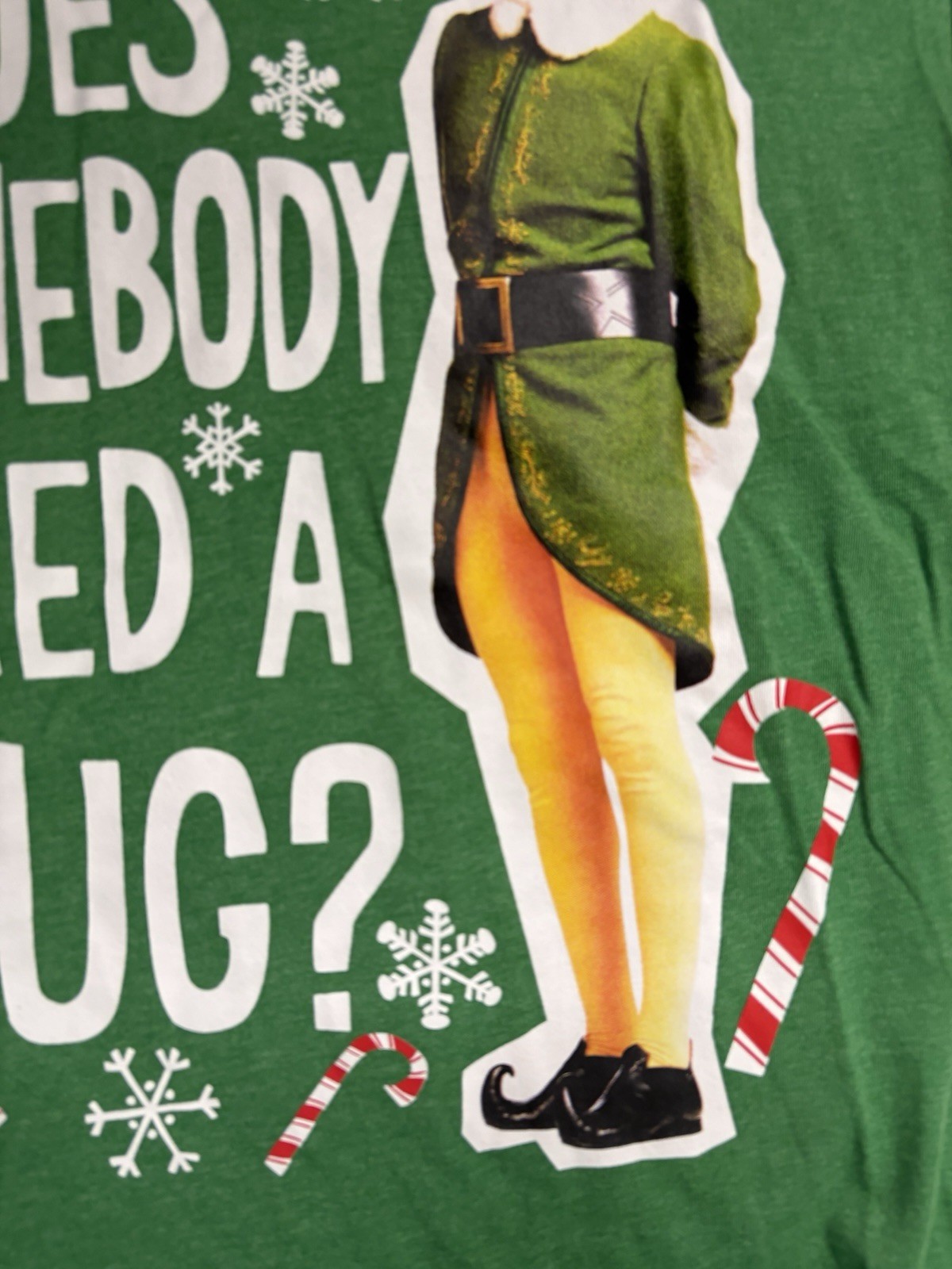 Elf Holiday T-Shirt, Gray, Hybrid Apparel, Christmas, NWT!!