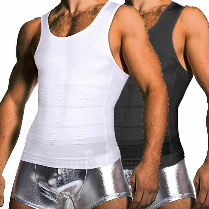 Men Slimming Body Shaper Vest Abs Abdomen Compression Shirts Workout Tank Tops