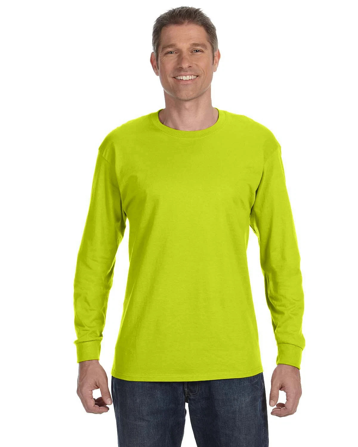 Gildan G540 Men’s Heavy Cotton Preshrunk T Shirt Long Sleeve Crew Neck T-Shirt