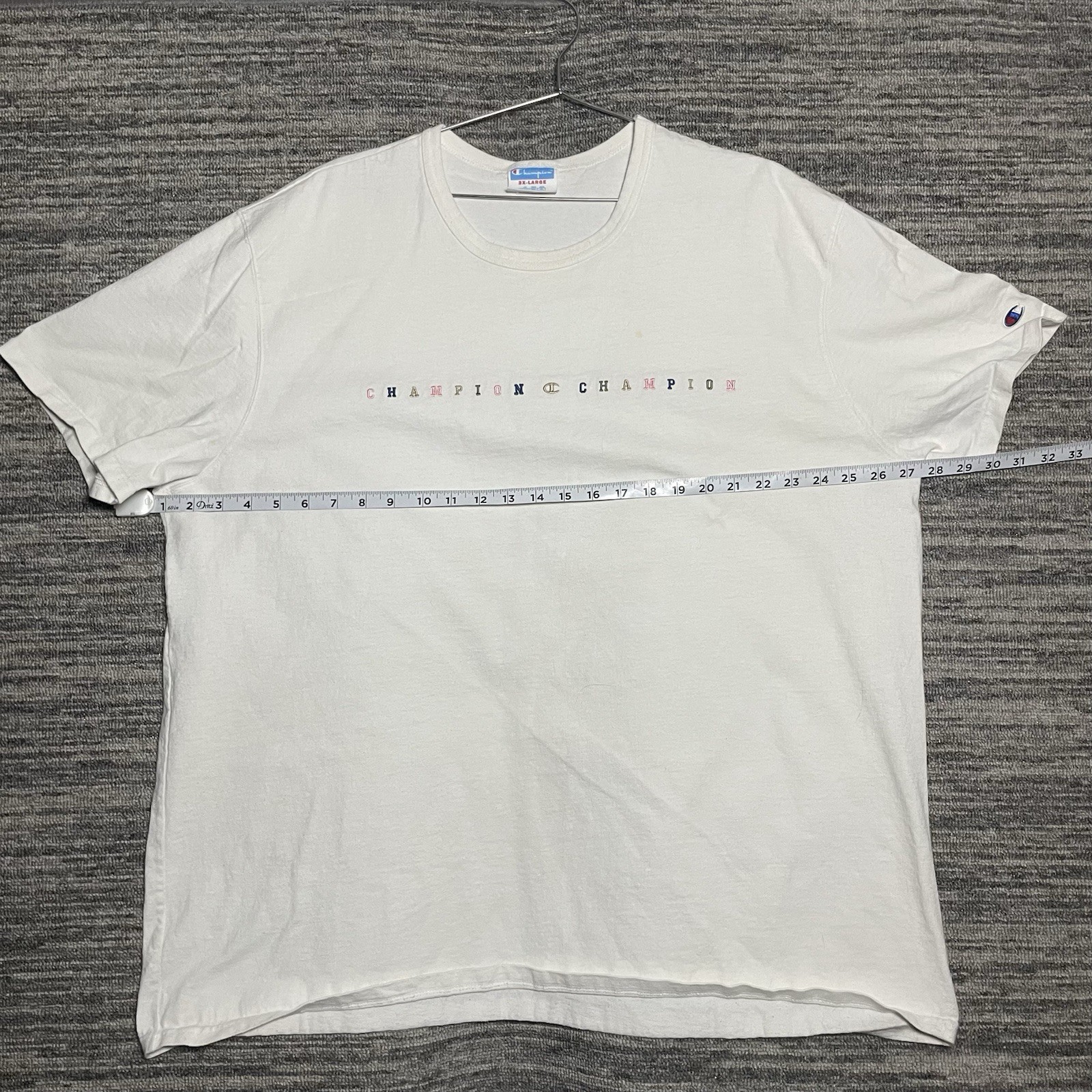 Champion Heritage Men’s Short Sleeve Tee, White/Multi Size 3XL