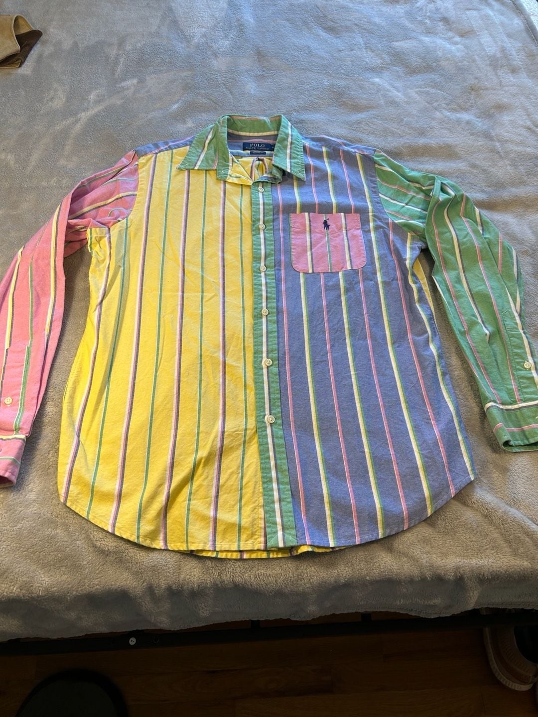 Polo Ralph Lauren Men’s Multi-Color Striped Long Sleeve Shirt size medium