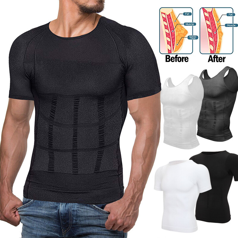 Men Slim Gynecomastia Compresson Tank Top Slimming Body Shaper Vest Undershirt