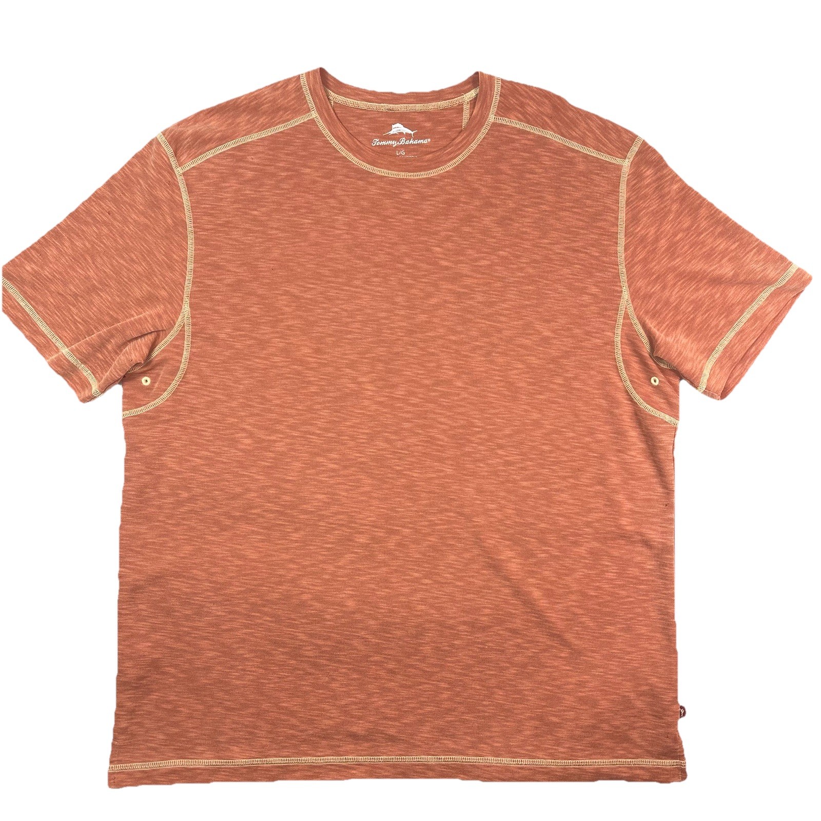 Tommy Bahama Burnt Orange Heather Tencel Blend T-Shirt Men’s Size L