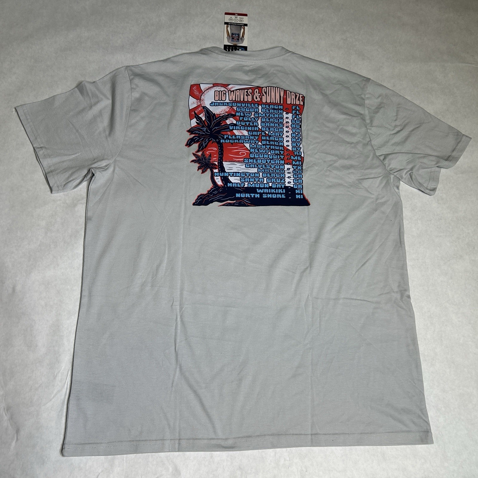 Reel Life Tshirt Mens Size XL Short Sleeve Relaxed Fit Graphic Double Sided New