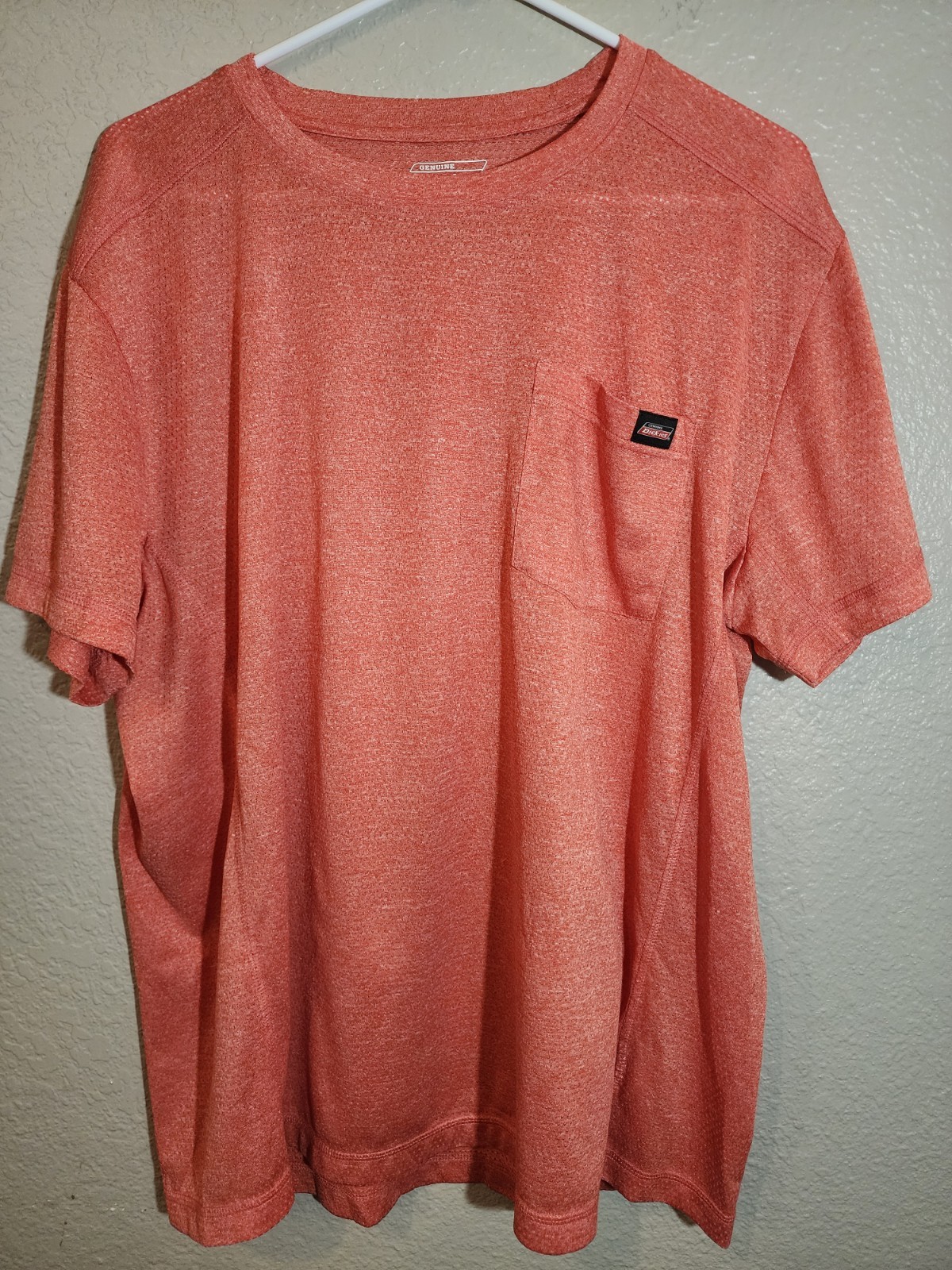 Dickies Men’s T-Shirt, Size XL, Orange, Breathable, Short Sleeve, Easy Care