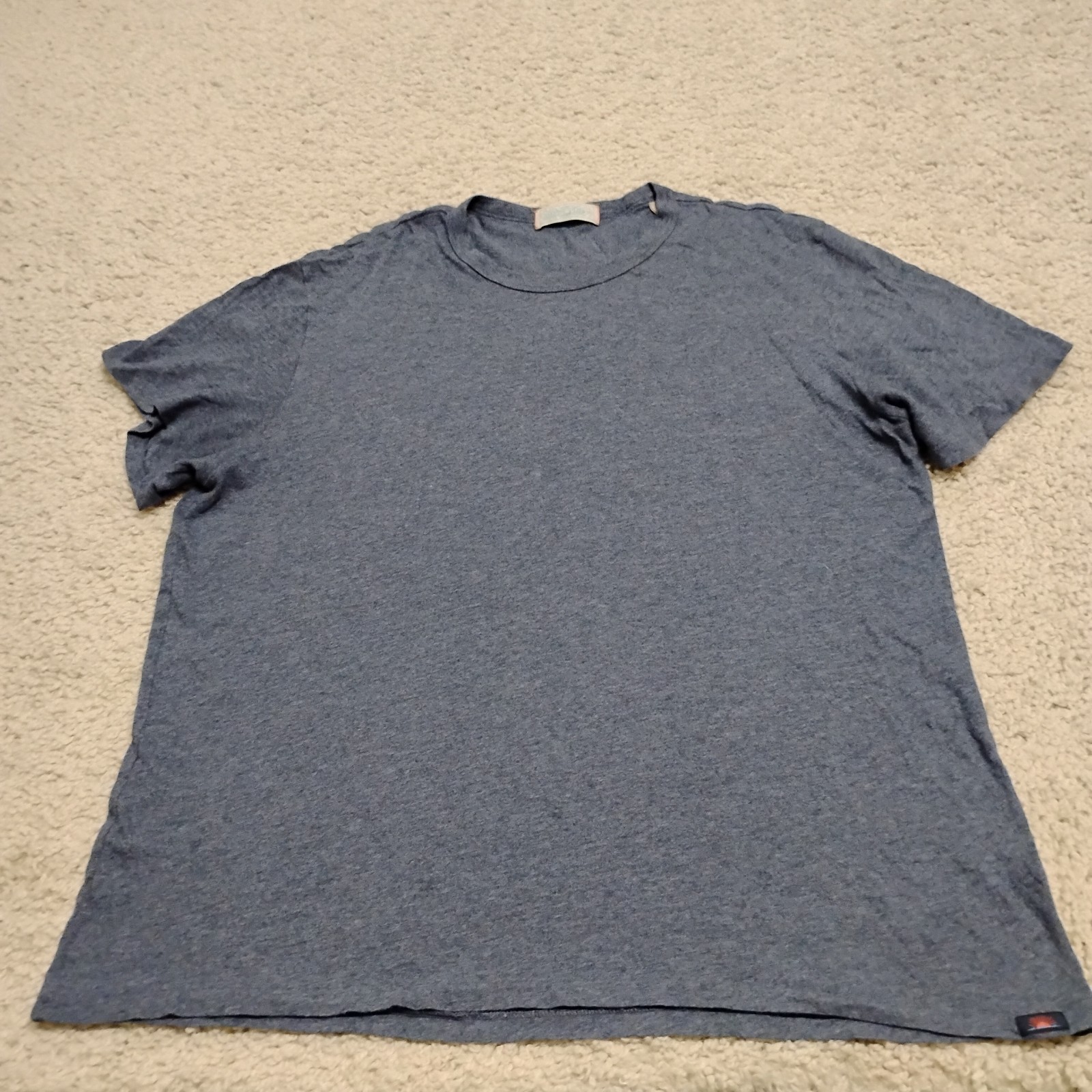 Faherty T Shirt Mens XL Blue Crew Chambray Tees Modal Casual Beach Designer Logo
