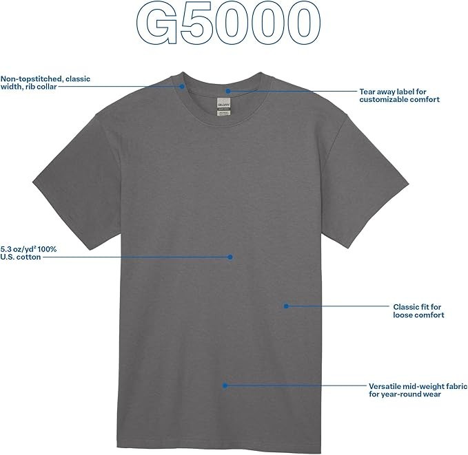 Gildan (3-pack) Solid Ultra/Heavy Cotton Short Sleeve Blank T-Shirt S-3XL