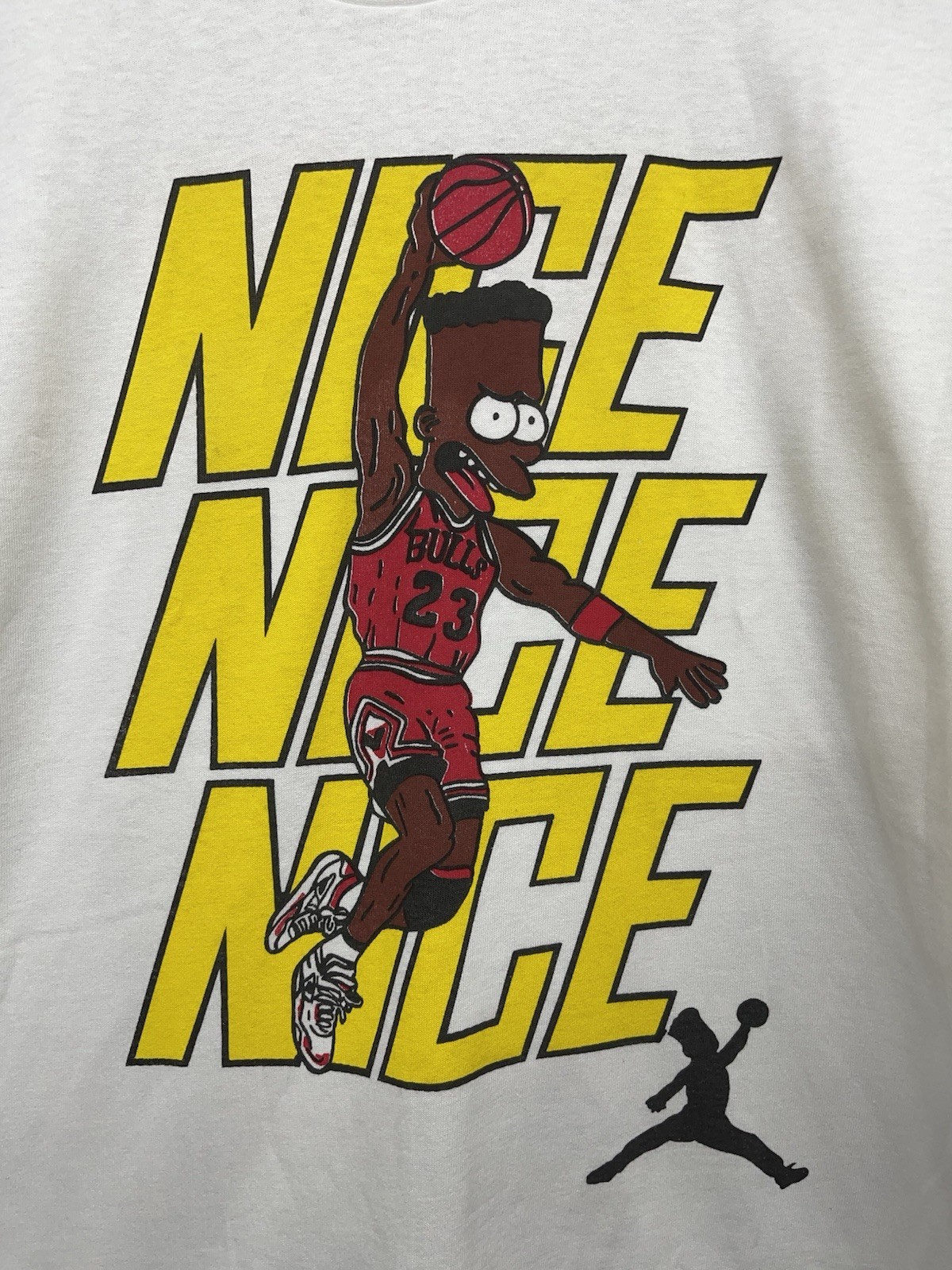 Vintage 90s Bart Simpson Michael Jordan 23 Bulls Parody T-Shirt NICE Mens Large