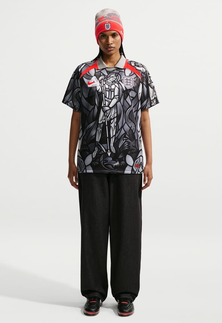 Palace x England Medium Nike Jersey Pewter Grey Black Crismon IN HAND FAST SHIP