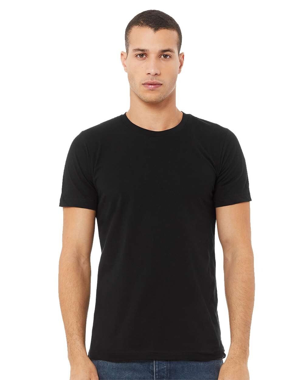 Bella + Canvas 3001C 4XL Black Cotton Jersey Tee Unisex Tshirt For Men and Women