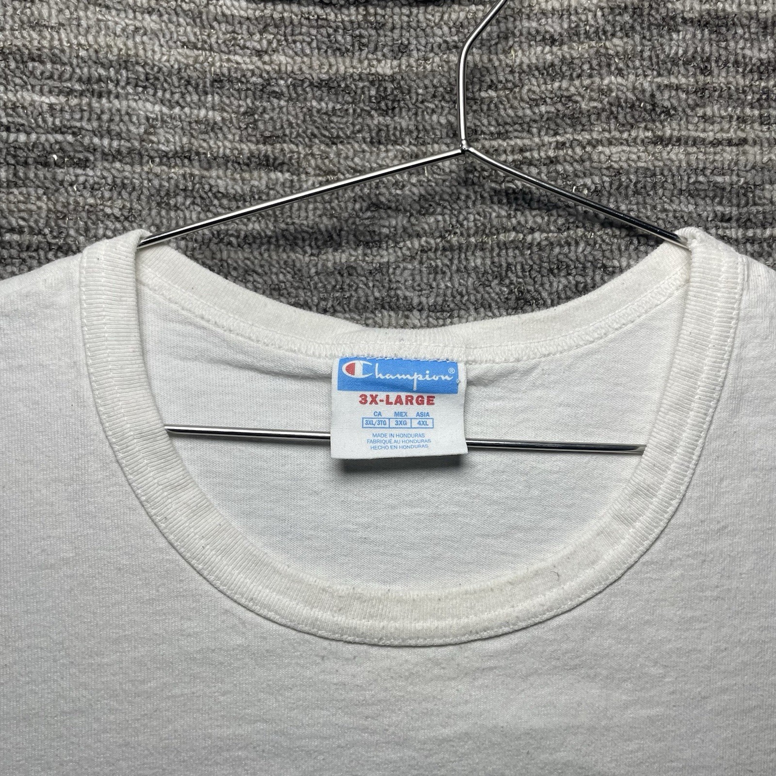 Champion Heritage Men’s Short Sleeve Tee, White/Multi Size 3XL