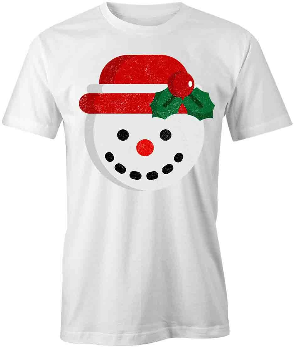 SNOWMAN TShirt Tee Short-Sleeved Cotton HOLIDAY CLOTHING S1WCA173