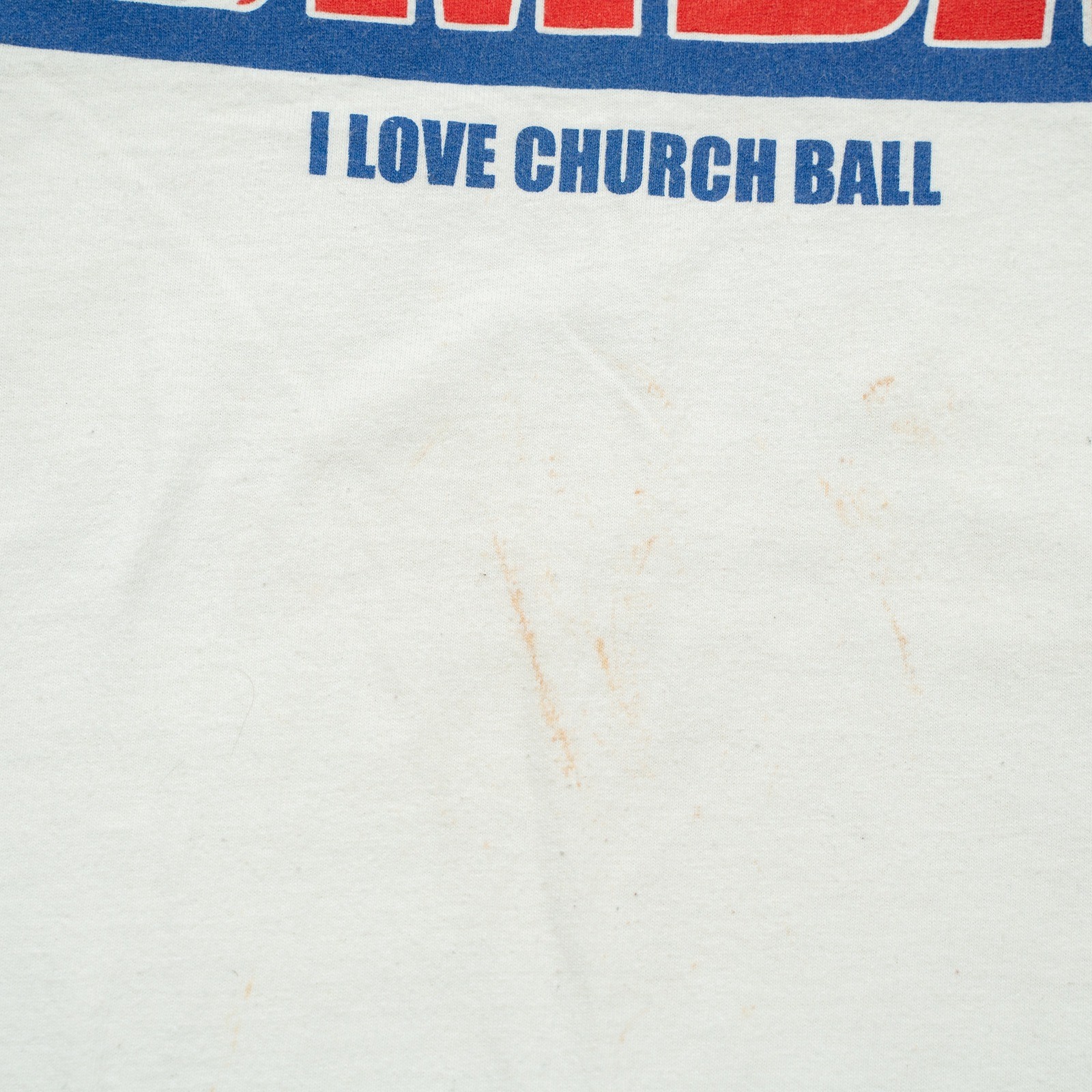 Y2k 2000s MBA Mormon Basketball Parody Moroni Parody Shirt XL White Distressed