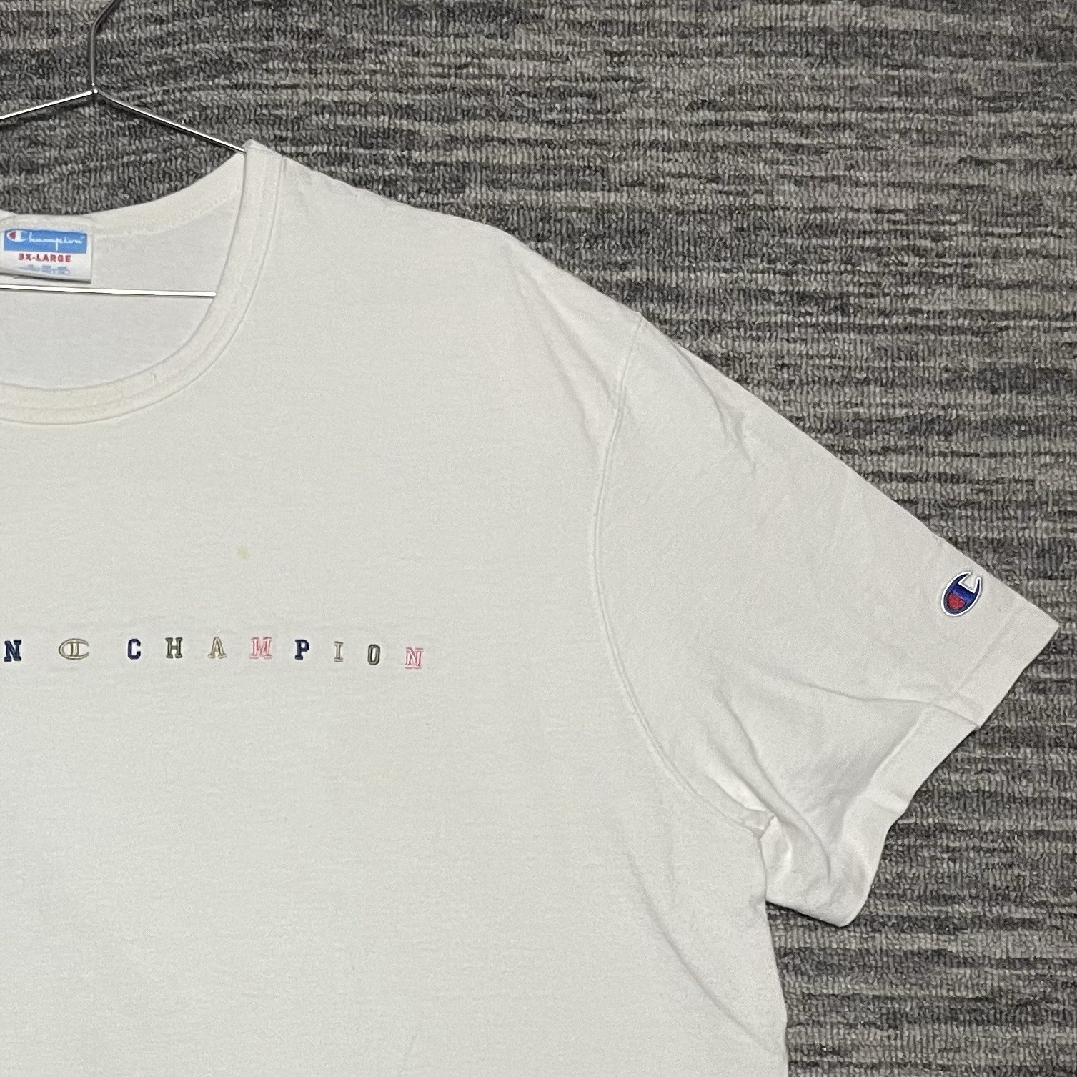 Champion Heritage Men’s Short Sleeve Tee, White/Multi Size 3XL