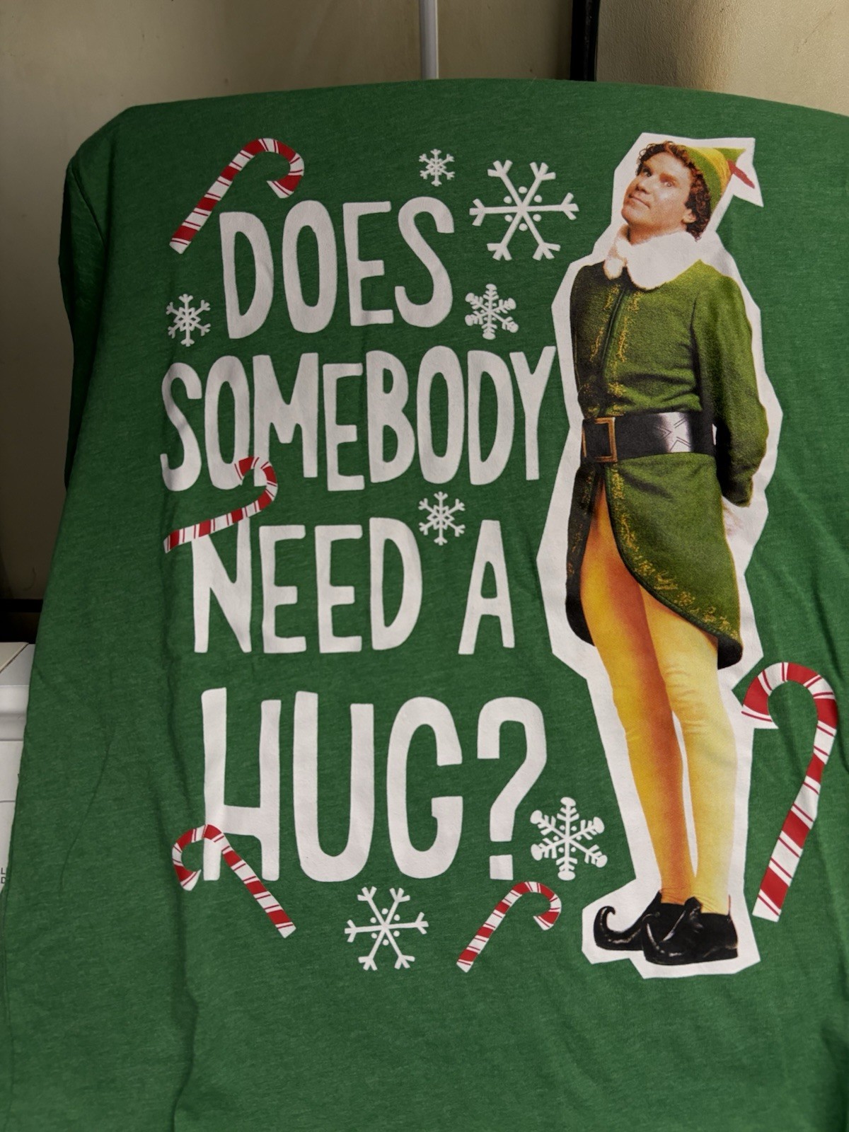Elf Holiday T-Shirt, Gray, Hybrid Apparel, Christmas, NWT!!