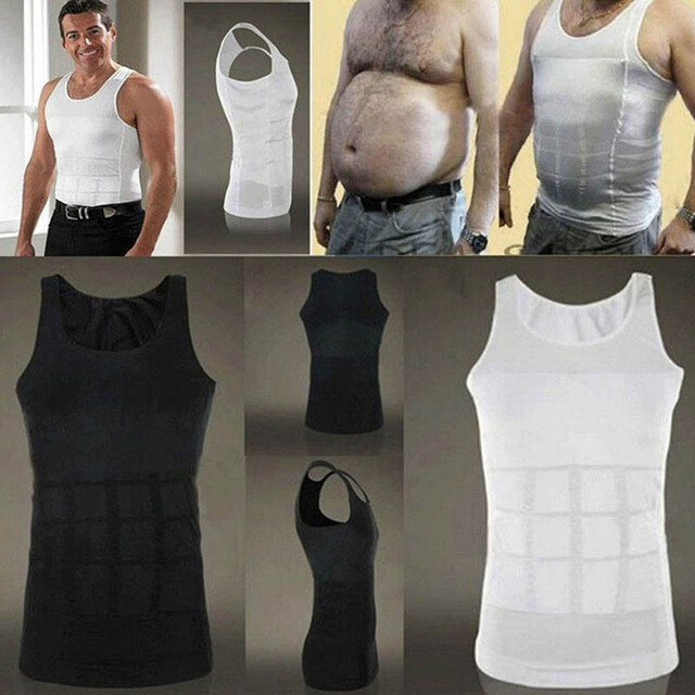 Men Body Shaper Slimming Tummy Vest Compression Shirt Tank Faja camisa de hombre
