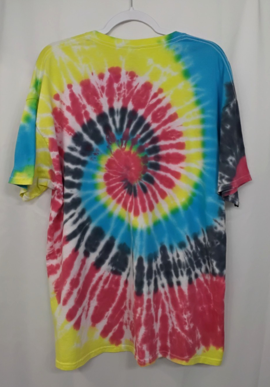 New Tie Dye Men’s T-Shirt Red Green Adult XL Multicolor Summer Spiral