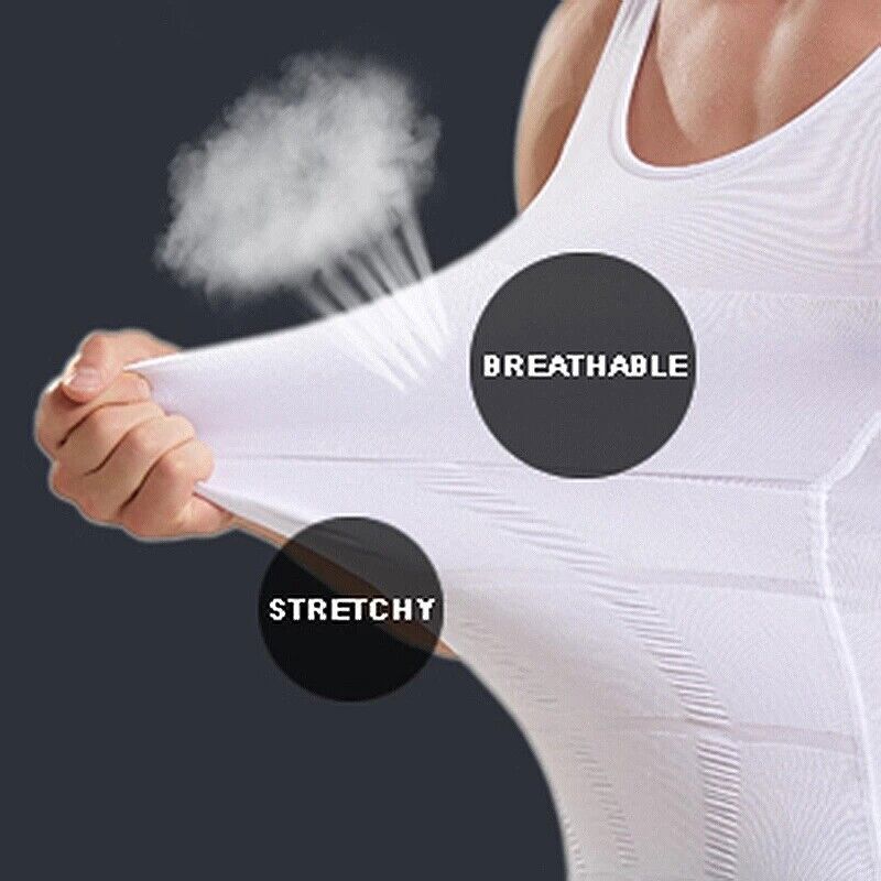 Men Cooling Weighted Workout Shaping Vest Weight Loss Slim Sleeveless Tank Top