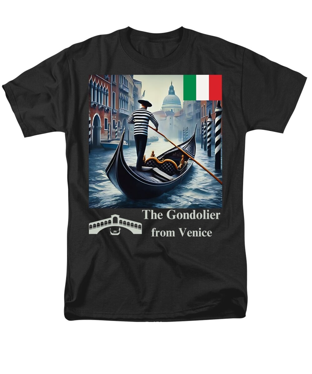 The Gondolier from Venice Premium High-End T-shirt S-4XL Italy Souvenir Gift!