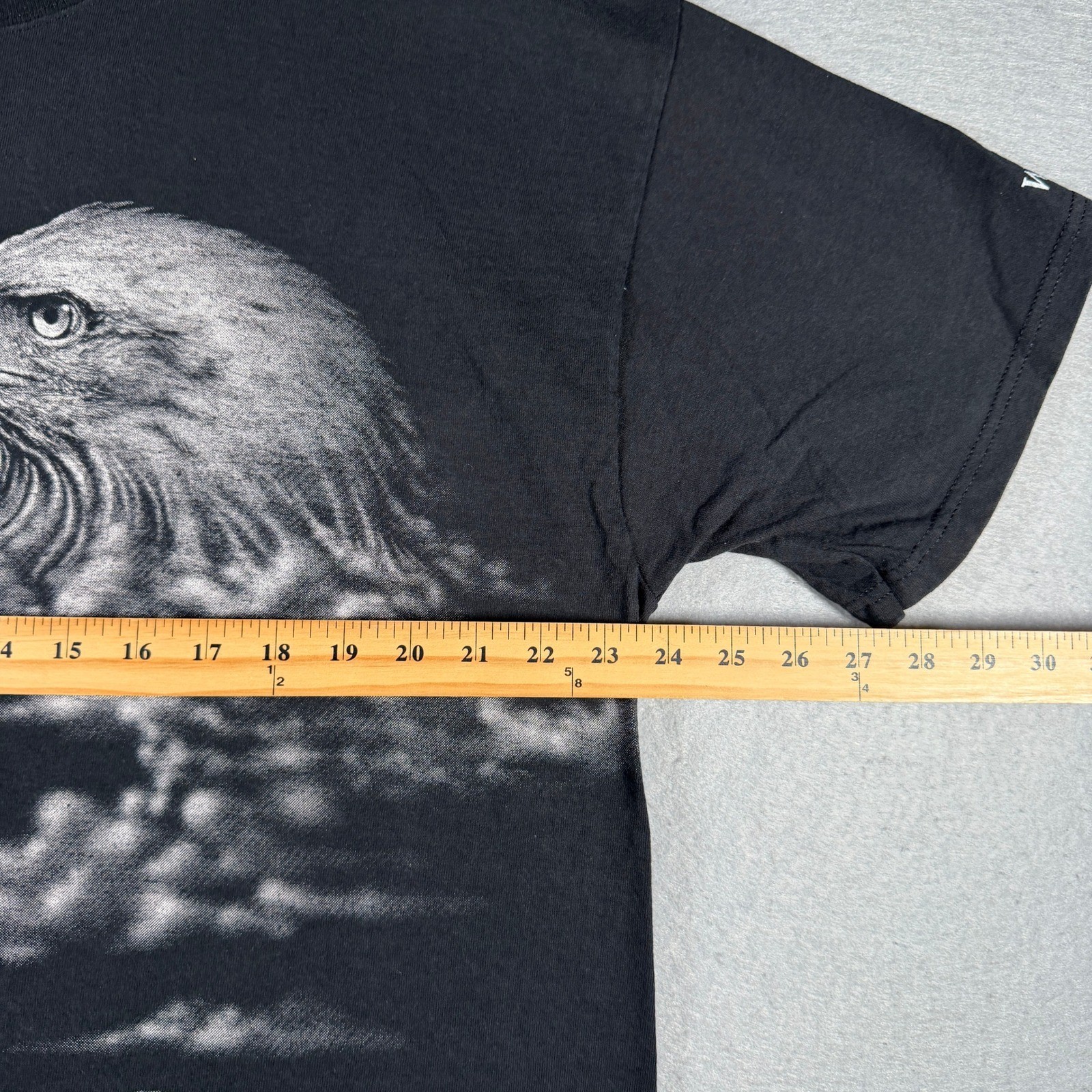 Delta Art Unlimited Mens XL Black Eagle Graphic T-Shirt Washington Souvenir Tee