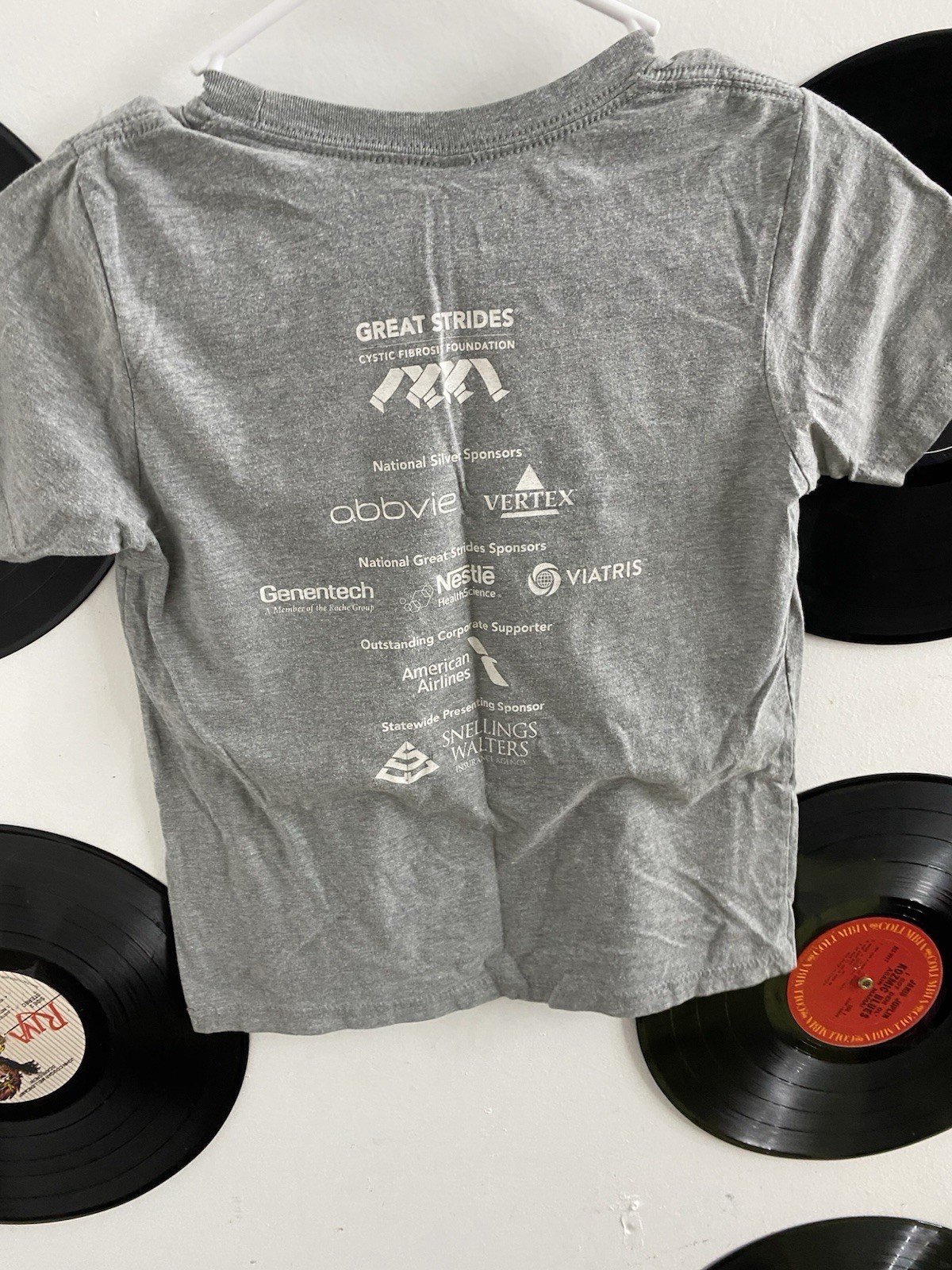 Next Level Men’s M Gray Walk For A Cure Graphic T-Shirt Short Sleeve