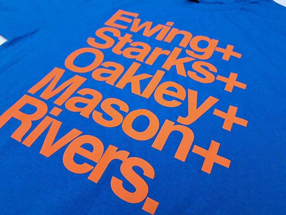 NYK 1994 Retro Names T Shirt, Patrick Ewing, John Starks, Oakley