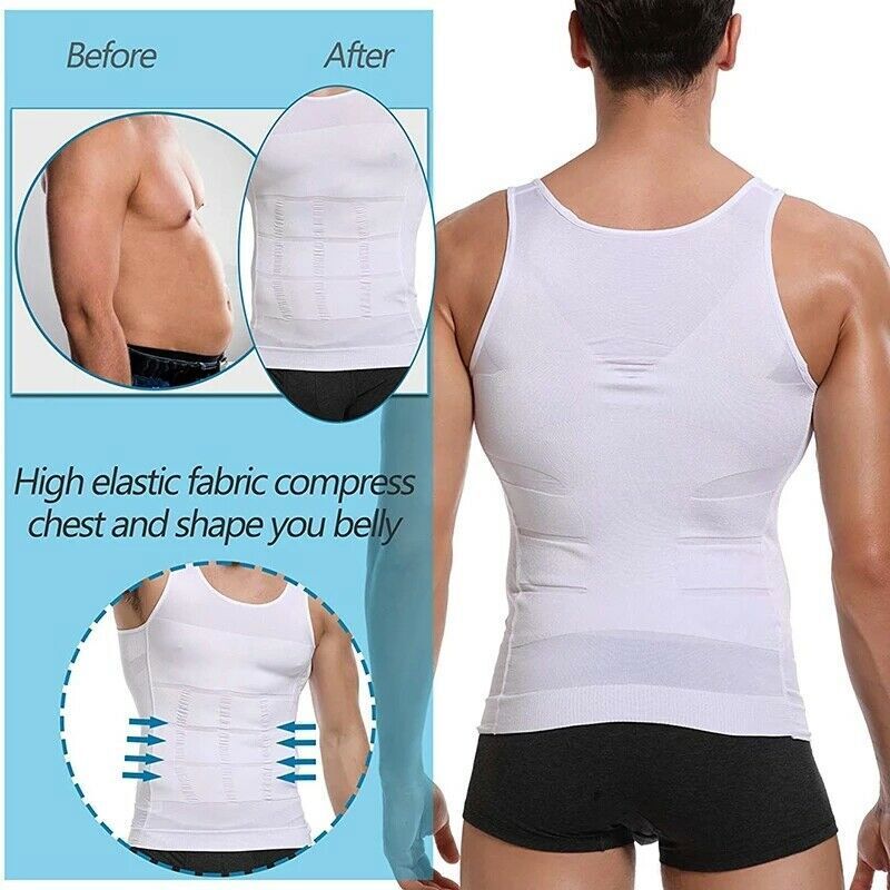 Men Cooling Weighted Workout Shaping Vest Weight Loss Slim Sleeveless Tank Top